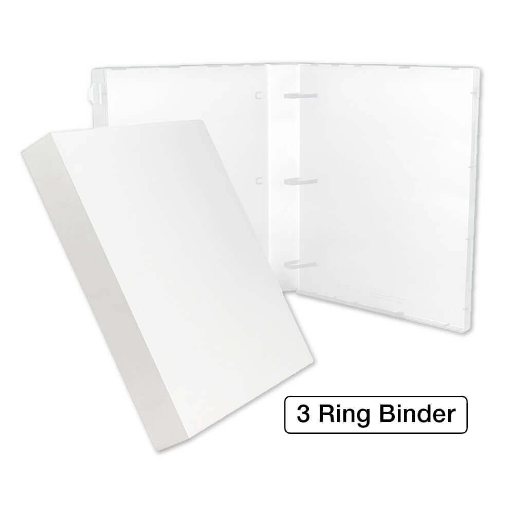 Fully Enclosed 3-Ring Binder – 1.5 Inch Spine Without Clear Plastic Overlay – Made in USA
