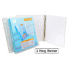 1.5 Inch Clear 3 Ring View Binder – Metal Rings – Made in USA
