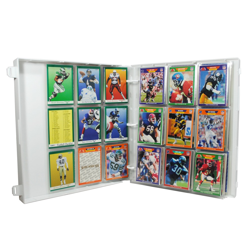 Football Card Collection Binder Holds 180 Cards Complete With 10