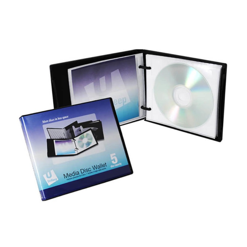Disc 5 CD/DVD Wallet With Pages Pack Of 5
