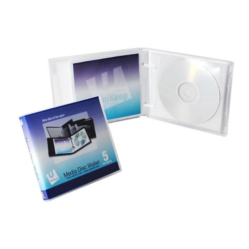 Disc 5 CD/DVD Wallet with Pages Pack of 5
