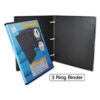 0.5 Inch 3-Ring View Binder With Clear Overlay – Made in USA