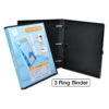 1 Inch 3-Ring View Binder With Clear Overlay - Enclosed Case - Made in USA