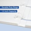 1.0 White Binder Poly Rings 1 Inch binder