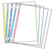 Scrapbooking Embellishments sheet protectors pastel