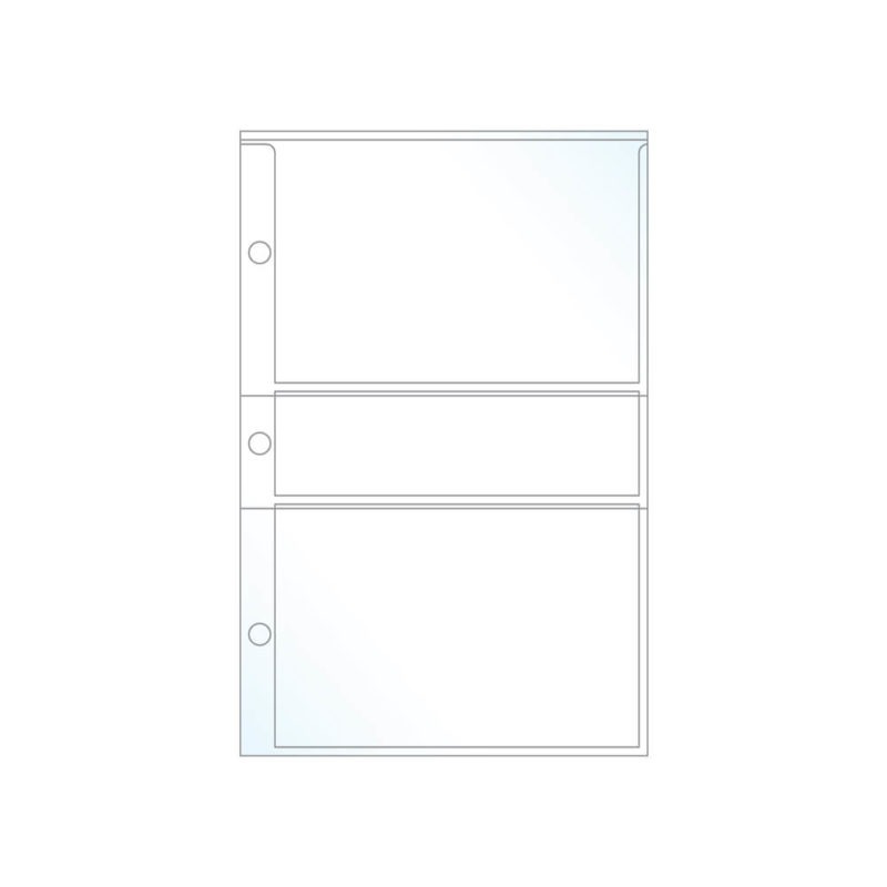3x5 Card Sleeves - 2 Pocket Recipe Card/Photo Page - Pack of 20 - Fits Mini Binder