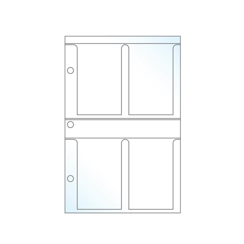 4 Pocket Photo Page - Holds Business Card Size 3.5" x 2" Inserts - Pack of 20 - Fits Mini Binder 4 Pocket Photo Page - Holds Business Card Size 3.5" x 2" Inserts - Pack of 20 - Fits Mini Binder