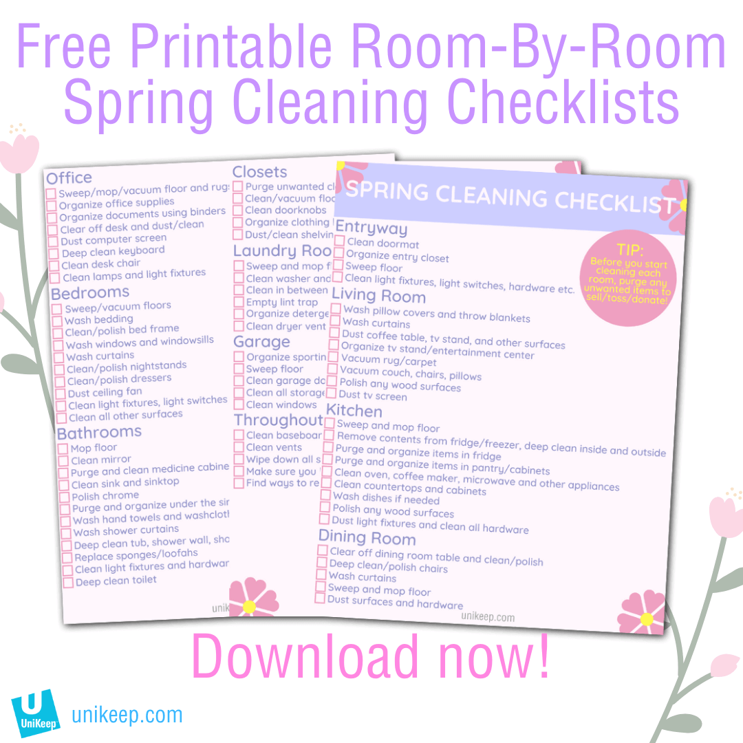 Spring Cleaning Checklist By Room