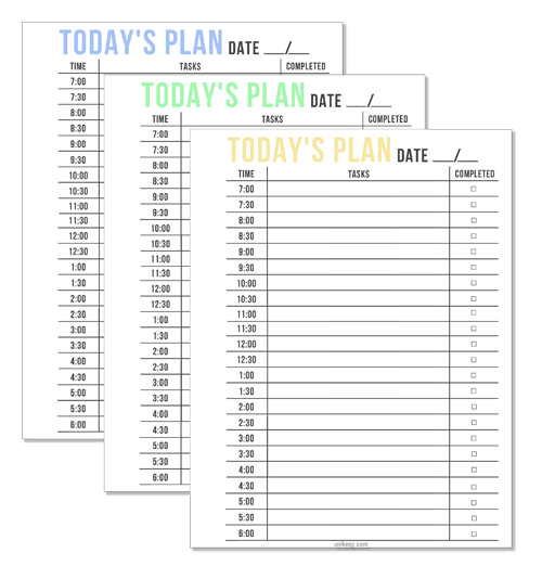 Free Printable Daily Hourly Planner Pdf Daily Planner Printables
