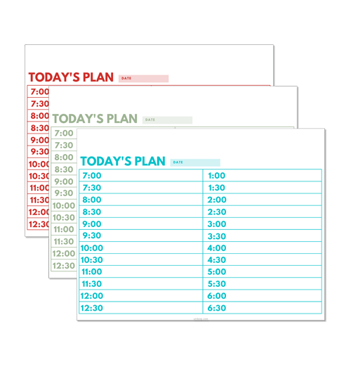 Free Printable Daily Hourly Planner Pdf Daily Planner Printables