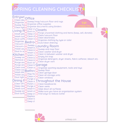 Spring Cleaning Checklist Printables - Standard Spring Cleaning Checklist Printables