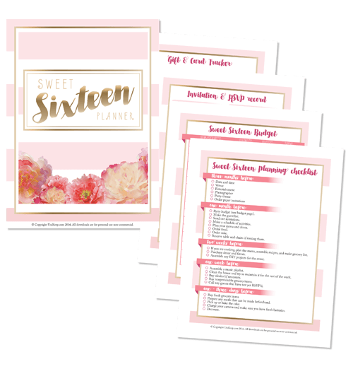 Sweet Sixteen Printables