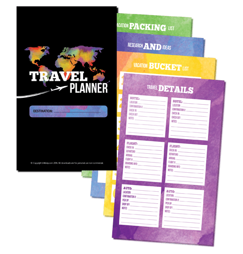 Vacation Planner / Jornal Printables
