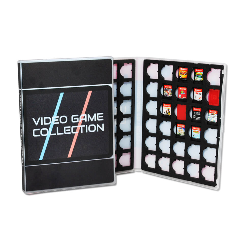 Open display of Nintendo Switch 2 Game Case Binder. Holds 60 Video Games - Mini Binder