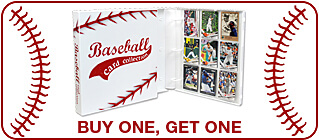 Baseball sporst card binder with Buy One Get One deal