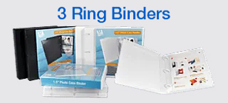 3 ring binders button leading to 3 ring binders product category page