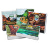 A collection of state park map binders and brochure holders